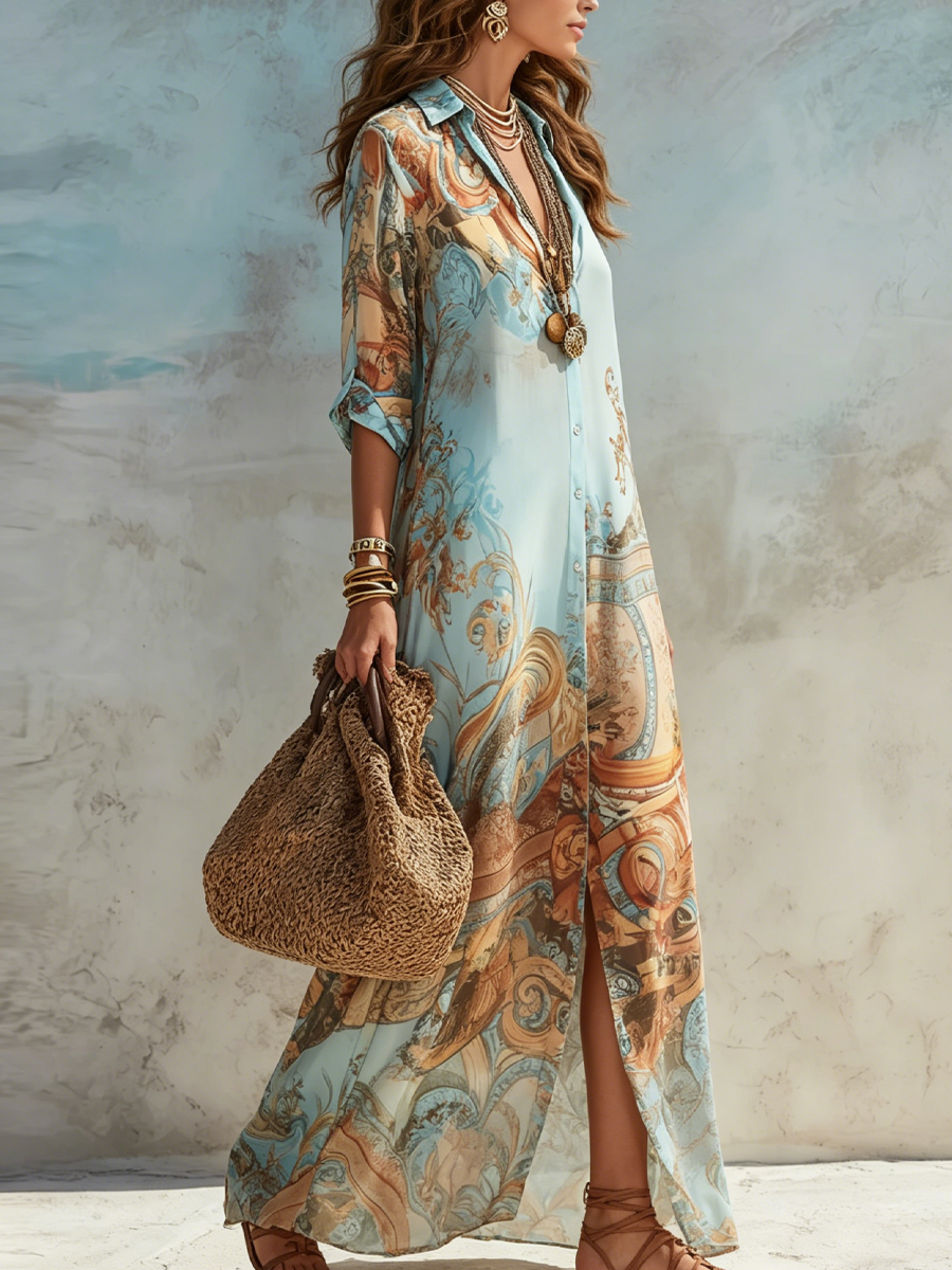 Portofino | Vestido Camisero Mediterráneo